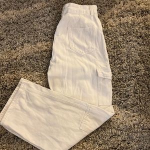 White cargo pants